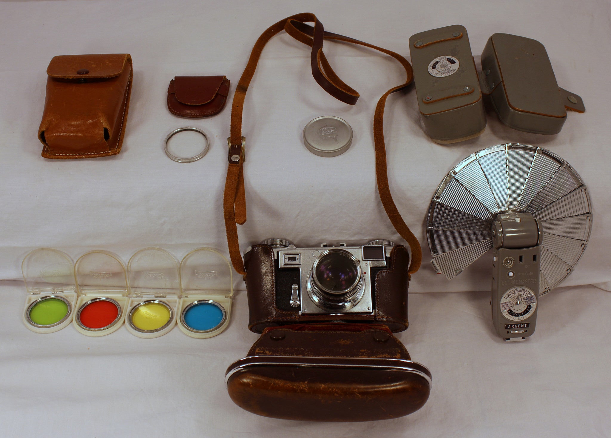 Zeiss Ikon Contax & Zeiss Sonnar 50mm f1.5 & FLASH & LENS FILTER