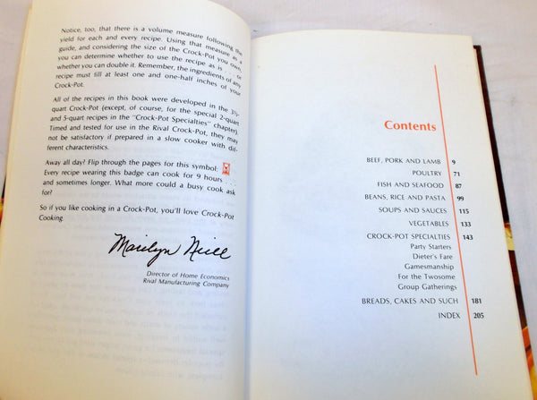 Vintage CROCK POT Cookbook by RIVAL 1975 Edition