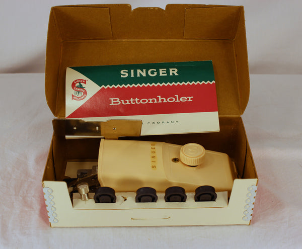 Vintage Singer Automatic Buttonholer Stitch Attachment  #489510 Complete Set