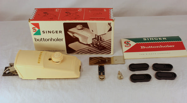 Vintage Singer Automatic Buttonholer Stitch Attachment  #489510 Complete Set