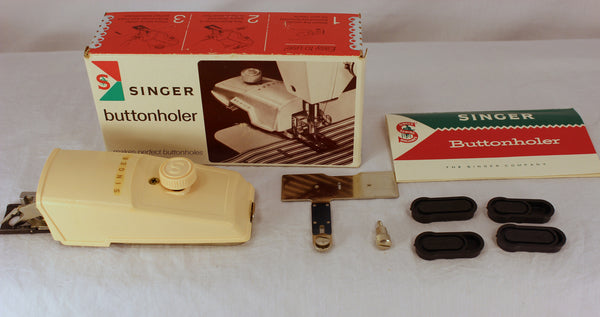 Vintage Singer Automatic Buttonholer Stitch Attachment  #489510 Complete Set