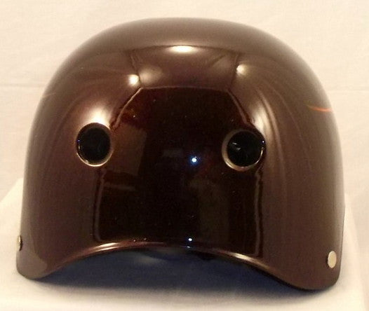 Universal All Sport Helmet Deep Red with Red Yellow Flames Type 618 Size: L