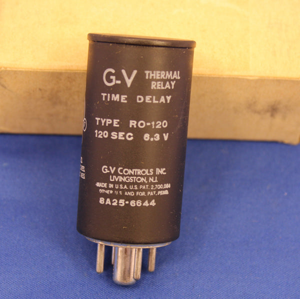 RO-120 thermal relay time delay G V controls Inc. 8A25-6644