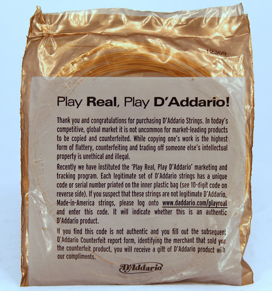 ONE Pack D'Addario EJ16 Phosphor Bronze Light Acoustic Guitar Strings 12 - 53