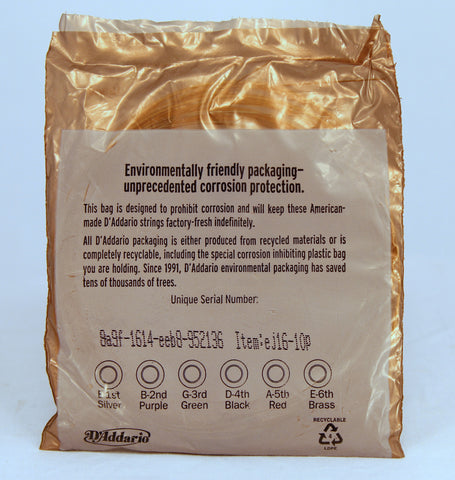 ONE Pack D'Addario EJ16 Phosphor Bronze Light Acoustic Guitar Strings 12 - 53