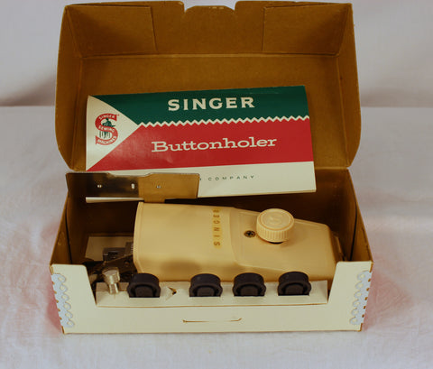Vintage Singer Automatic Buttonholer Stitch Attachment  #489510 Complete Set